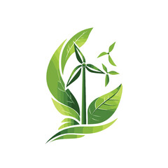 Fototapeta premium Green Energy Vector Logo Design Template - Eco-Friendly Environmental Concept