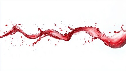 A red wave of water with red splashes