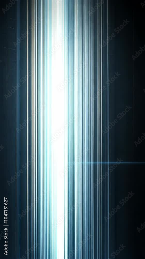 Poster expanding light streaks creating a horizontal flow