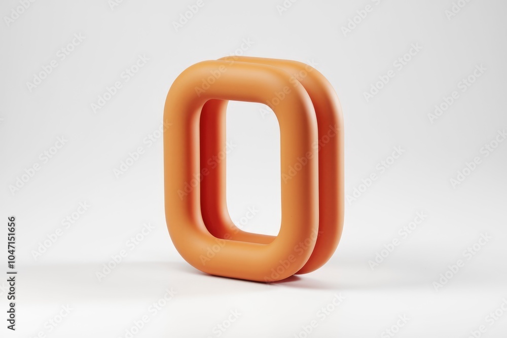 Aufkleber Two orange rounded rectangular shapes stacked on top of each other.