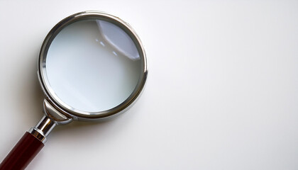 A magnifying glass isolated on a white background