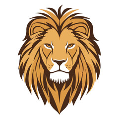 Majestic Lion Head Logo Design Template for Vector Illustration