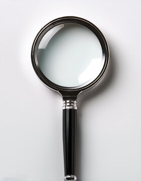 recommend clip art: A magnifying glass isolated on a white background