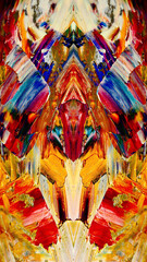 Fototapeta premium Abstract background art . Ethnic pattern. Mixtures of oil paint. Trendy hand painting canvas. Wall decor and Wall art prints Idea. 3D Texture. Art object