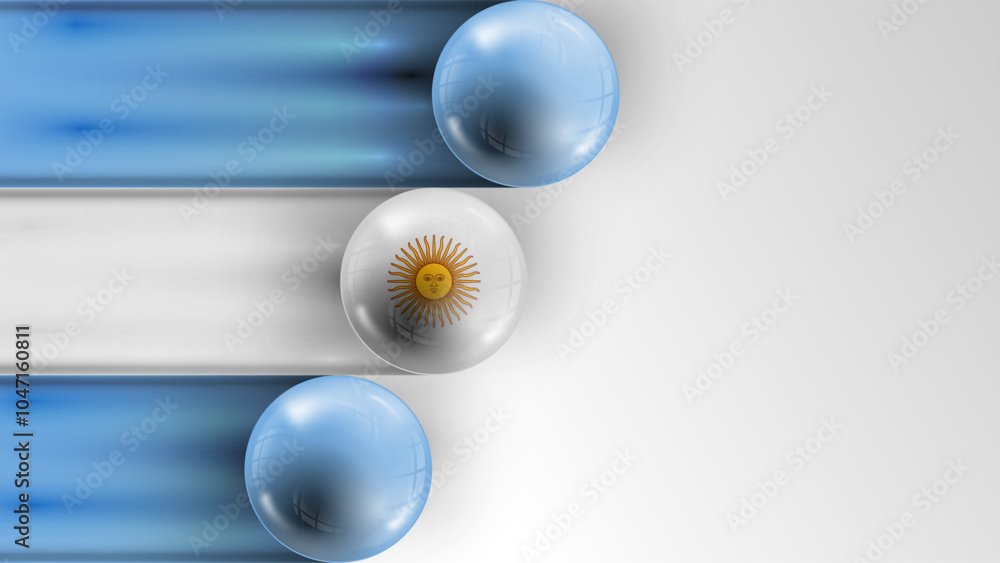 Poster background flag of argentina graphic and label. element of impact for the use you want to make of it
