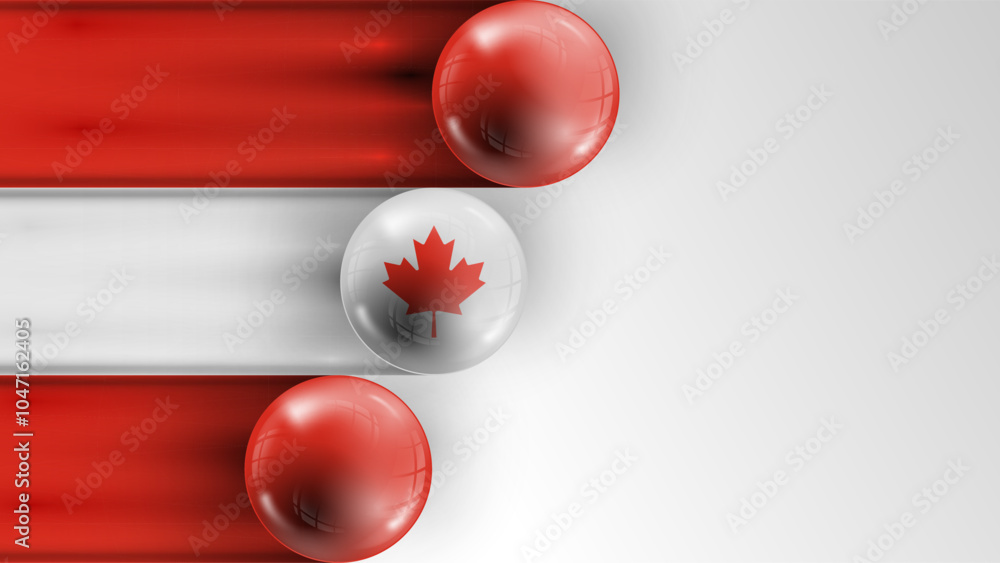 Poster background flag of canada graphic and label. element of impact for the use you want to make of it.