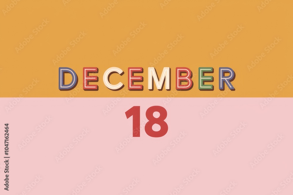 Aufkleber A simple graphic design representing the 18th of December.