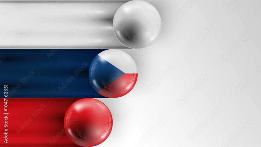 Poster background flag of czechrepublic graphic and label. element of impact for the use you want to make o