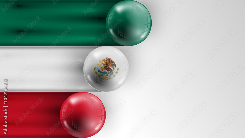 Poster background flag of mexico graphic and label. element of impact for the use you want to make of it.