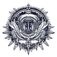 Obraz premium Polynesian Samoa Tattoo Design Vector Illustration