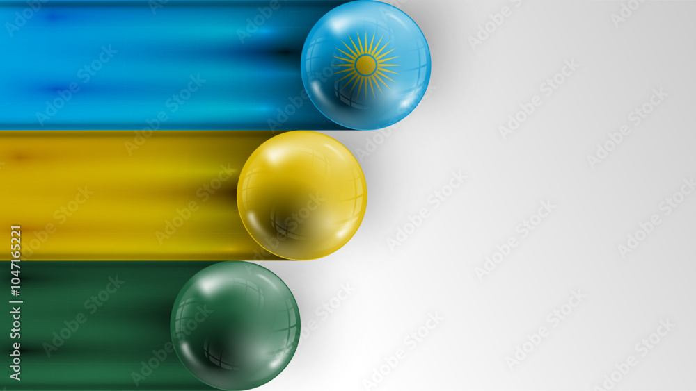 Poster background flag of rwanda graphic and label. element of impact for the use you want to make of it.
