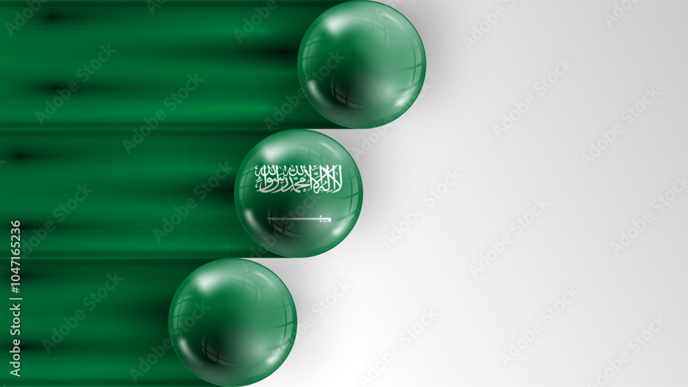 Poster background flag of saudiarabia graphic and label. element of impact for the use you want to make of 