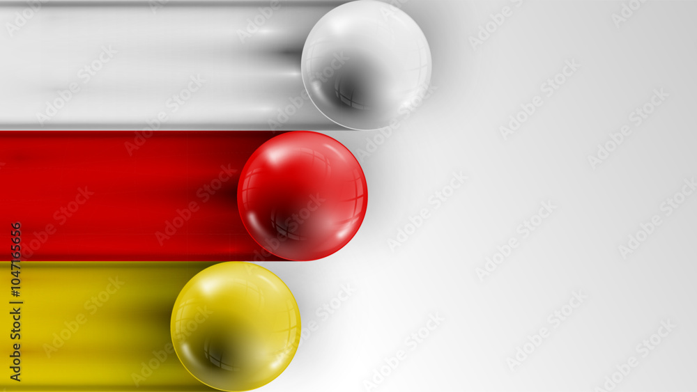 Poster background flag of south ossetia graphic and label. element of impact for the use you want to make o