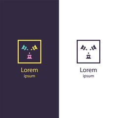 Modern and stylish logo with abstract shapes. Ideal for brands seeking a unique and minimalist design, emphasizing balance and creativity.