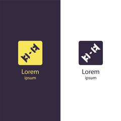 Modern and stylish logo with abstract shapes. Ideal for brands seeking a unique and minimalist design, emphasizing balance and creativity.