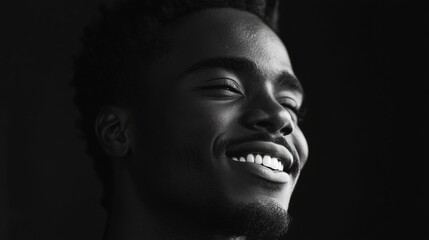 A Close-Up Portrait of a Smiling Man with a Goatee