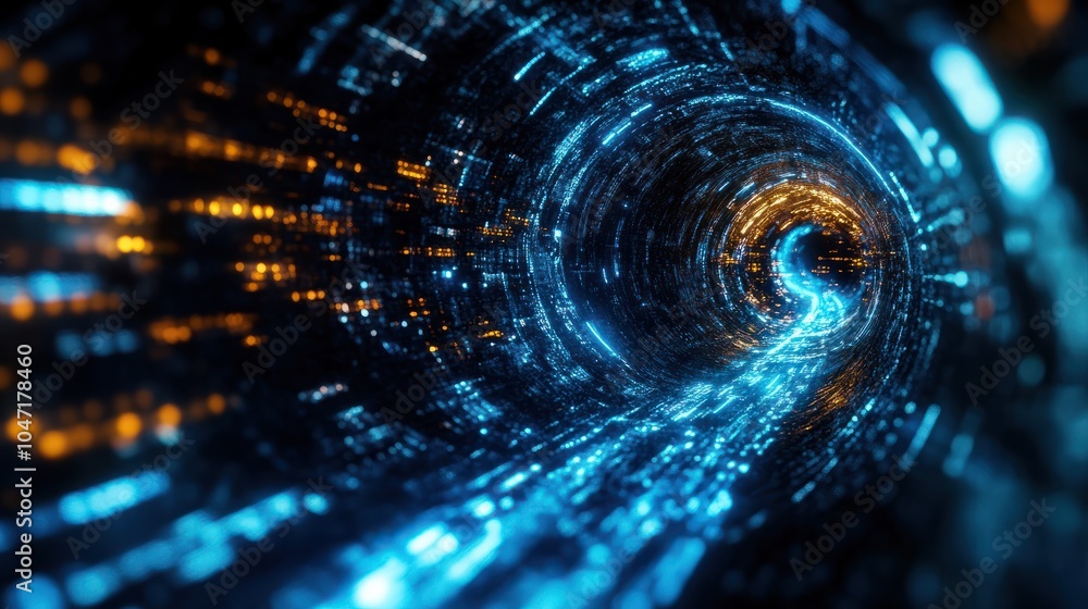 Poster blur is a concept that represents the future of technology in the field of cyber security with a bac