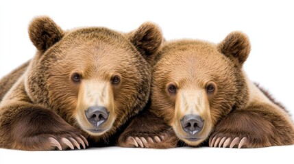 Fototapeta premium Bears Resting Together in Peaceful Sleep