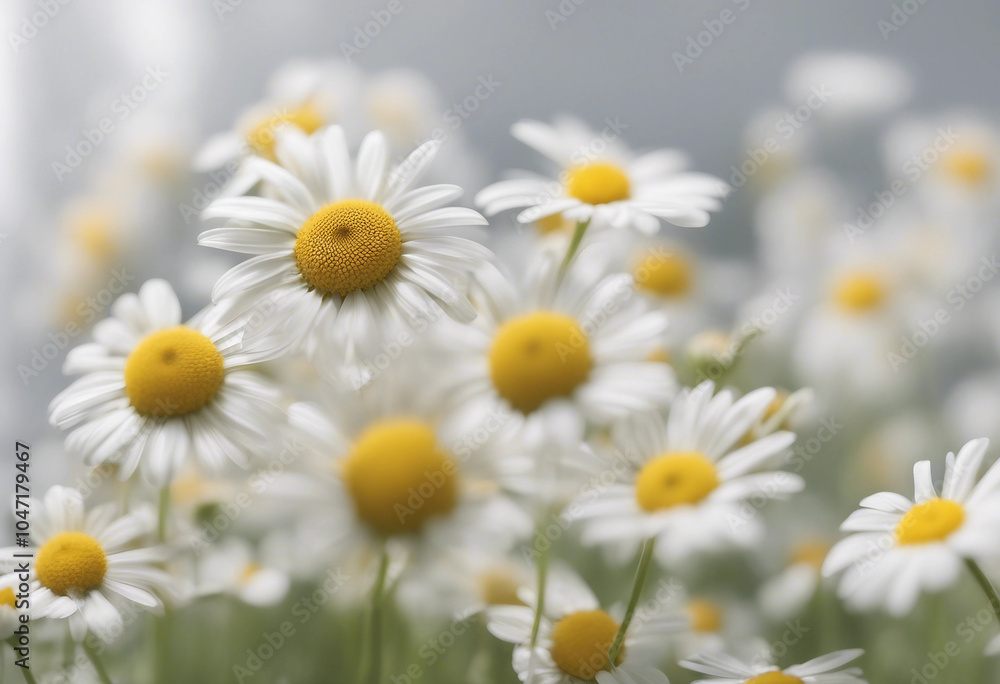 Poster chamomile isolated on white background full depth of field