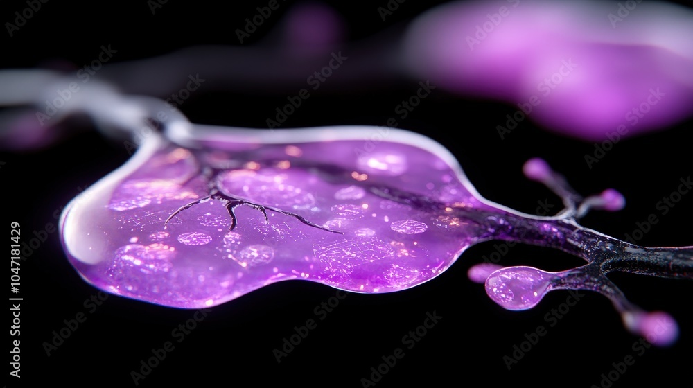 Poster abstract purple network connection digital technology futuristic cyberspace data no