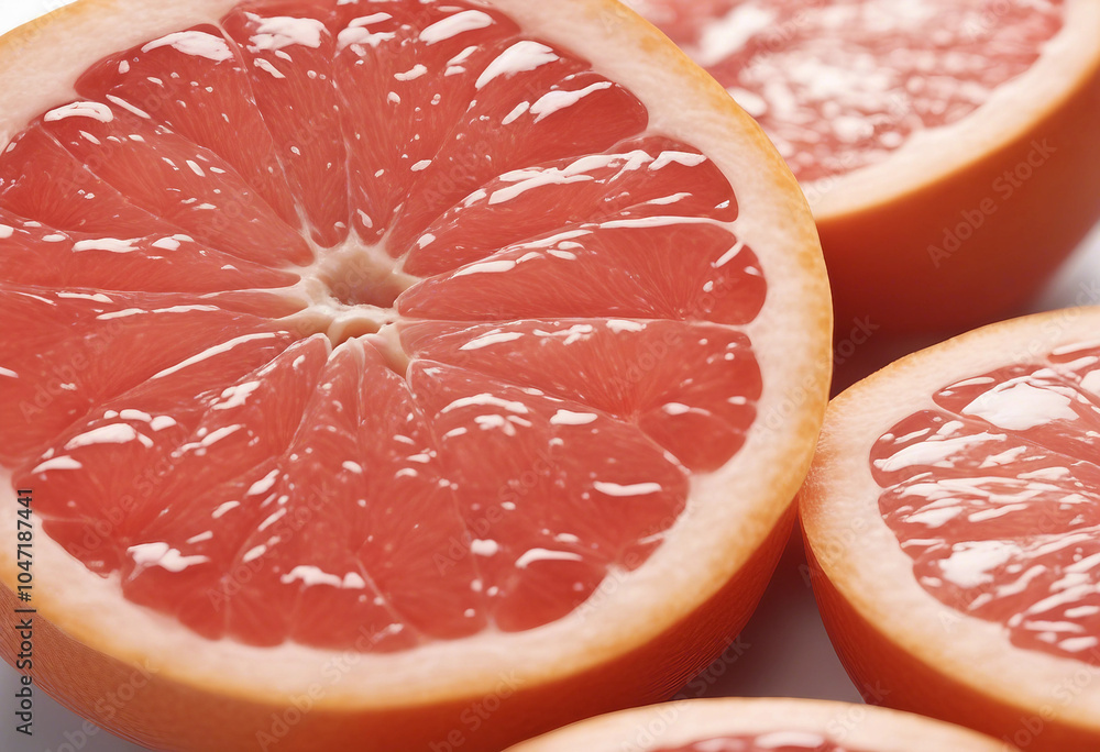 Poster grapefruit isolated on white background clipping path full depth of field