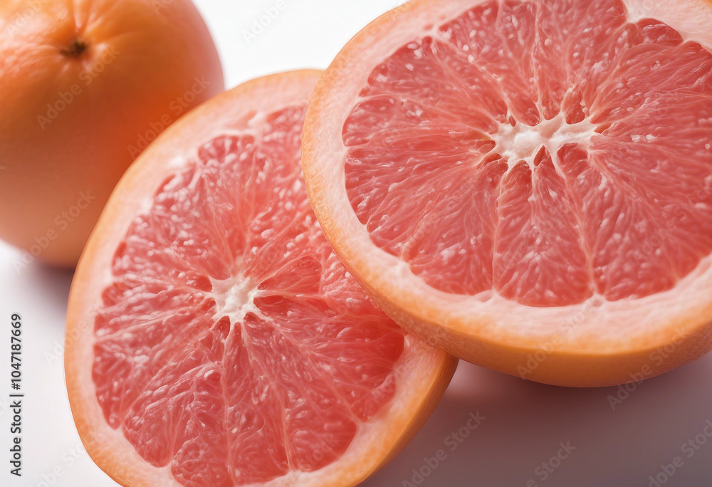 Poster grapefruit isolated on white background full depth of field
