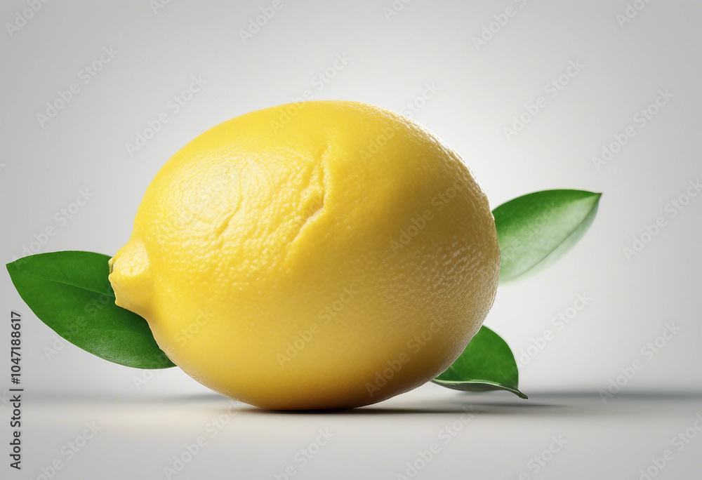 Poster lemon isolated on white background clipping path full depth of field