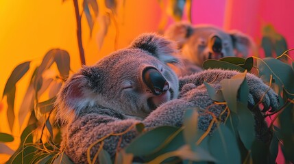 Calm Koalas Resting Peacefully in Their Natural Habitat