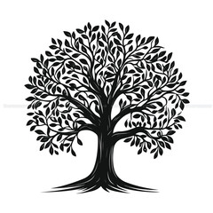 Obraz premium Modern Tree Vector Logo Design Template for Brand Identity