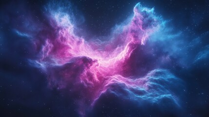 Vibrant cosmic clouds in the night sky