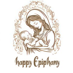 The warmth of a mothers embrace in celebration of happy epiphany