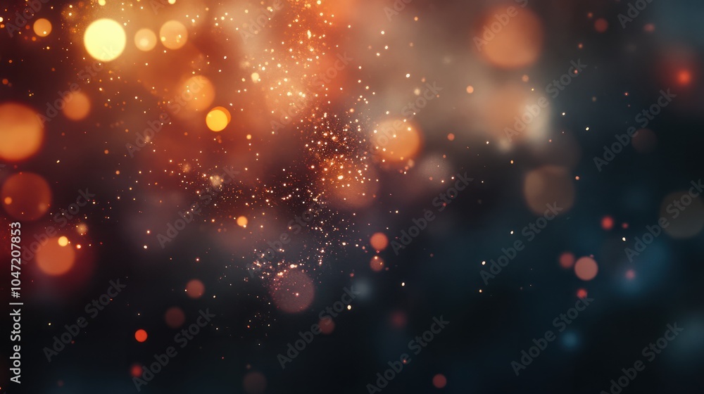 Poster the background was a defocused, colourful blend of glowing light and blurred bokeh, creating an abst