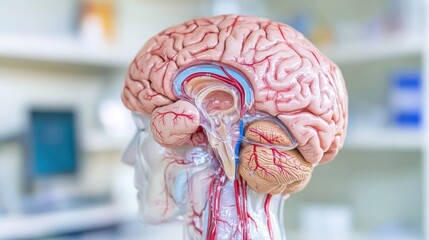 Human Brain Anatomy Model   Cerebral Cortex  Cerebellum  Brainstem   Medical Education