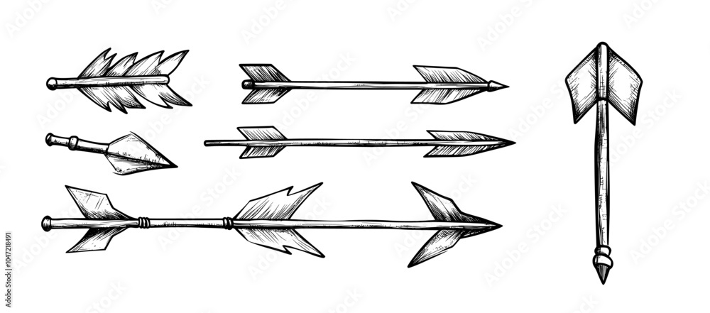 Poster set of simple flat arrows isolated on white background with arrow mark icons. stock modern. eps10.