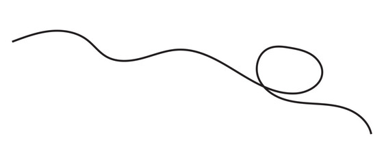 Fototapeta premium Abstract Squiggle wavy thin line. Squiggle Line Element banner. Vector illustration.