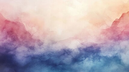 Obraz premium A serene front page border design with soft watercolor effects and gentle hues
