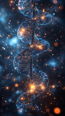 Obraz premium Molecular Structure in a Cosmic Background