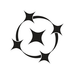 Sparkle stars vector icons