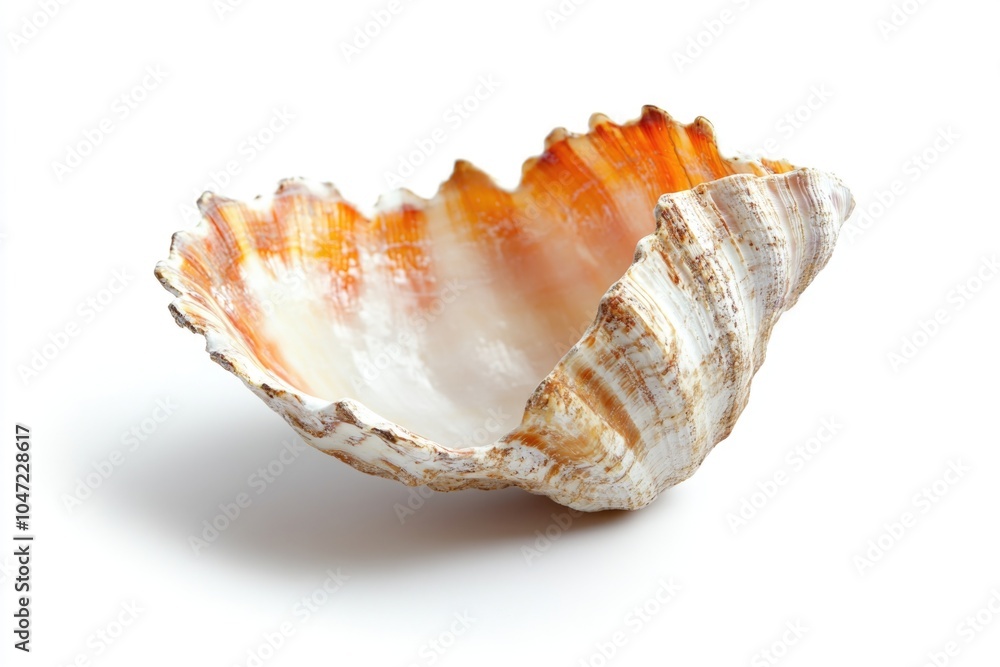 Poster close-up shot of a shell on a white surface