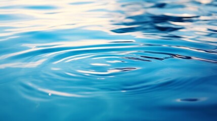 Fototapeta premium Water surface: A calm or slightly rippled water surface, possibly reflecting the sky or surrounding landscape, emphasizing tranquility.