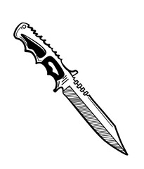 knife on a white background