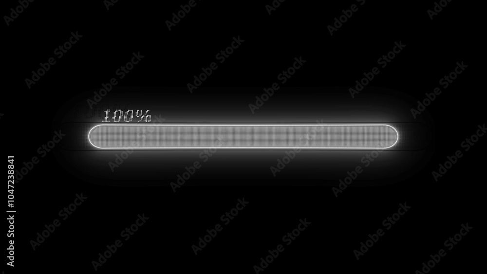 Poster white color glowing loading 4
