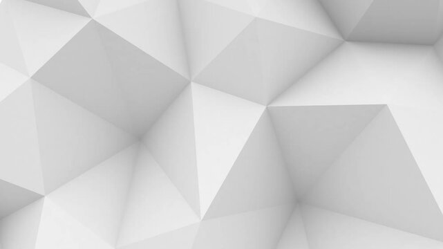 3D animation - White abstract background of a geometric texture with looping motion