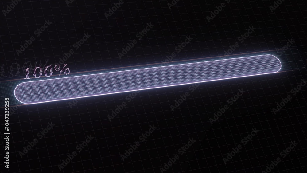 Poster white glowing waiting loading bar 4