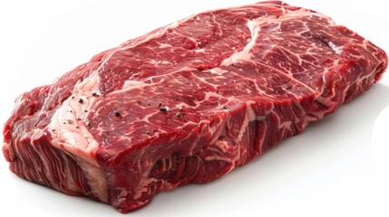 Fototapeta premium Raw Beef Steak with Salt and Pepper Seasoning