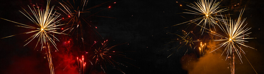 Fireworks sylvester 2025, silvester, happy new Year, New Year's Eve festival background banner...