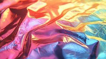 Textured Holographic Foil with Iridescent Effects