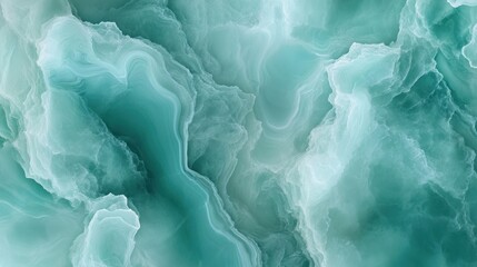 Obraz premium Blue-green marble onyx texture with polished stone surface and seamless clogged patterns.