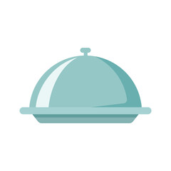 Waiter tray flat vector design isolated on white background