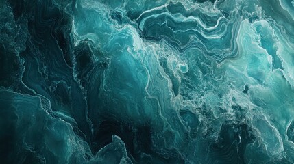 Obraz premium Clogged texture onyx with smooth polished surfaces and intricate blue-green marble patterns.